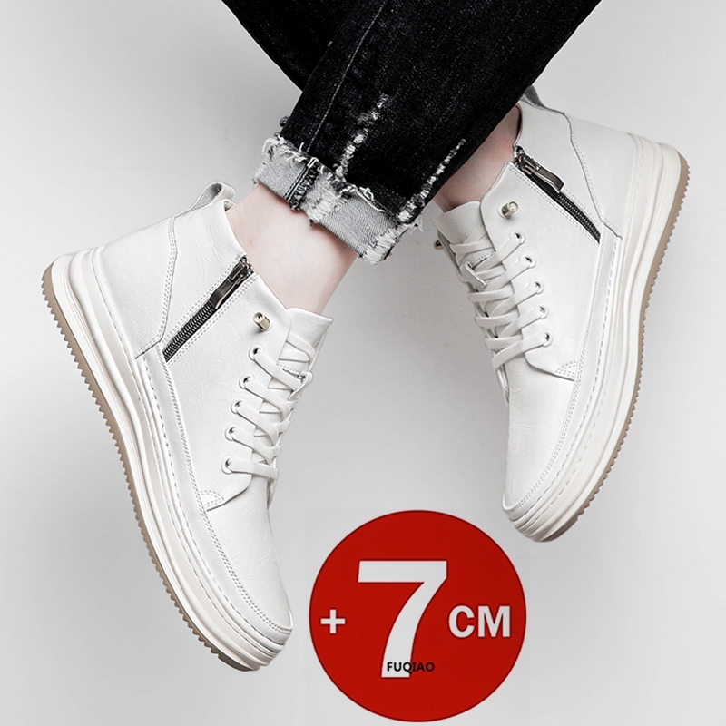 รองเท้าผู้ชายหุ้มข้อสูง หนังวั - Men'S Shoes Increase Height บทวิจารณ์และราคา