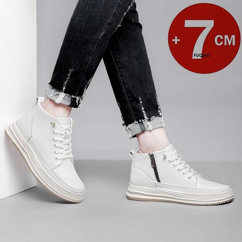 รองเท้าผู้ชายหุ้มข้อสูง หนังวั - Men'S Shoes Increase Height บทวิจารณ์และราคา
