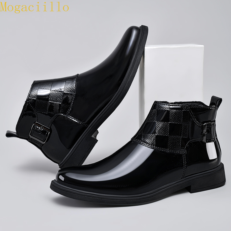 รองเท้าบูทข้อเท้าหนังแก้วสีดำเ - Men'S Shoes Hey Dude บทวิจารณ์และราคา